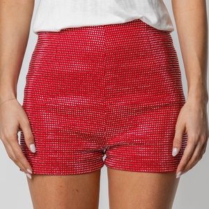 Red rhinestone shorts!
